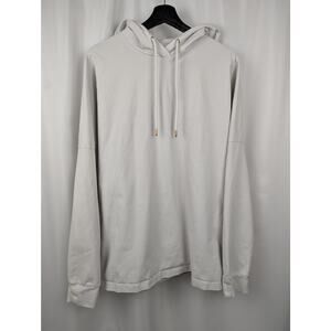 Good Man White Hoodie Super Tight Weave Sleek Fabric Size Large‎